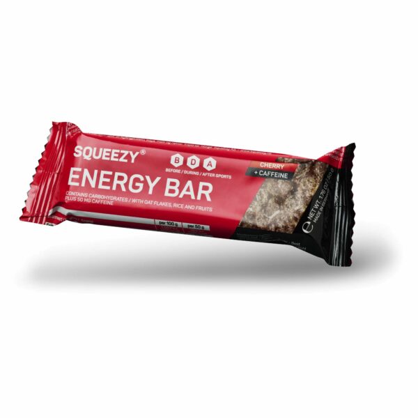 SQUEEZY Energy Bar 50 g - Cherry + koffein