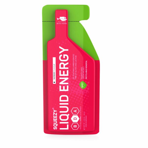 SQUEEZY Liquid Energy 60 ml - Bringebær
