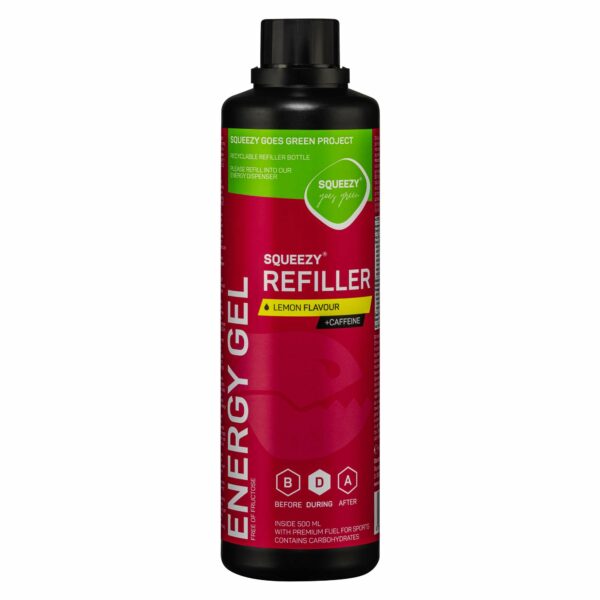 SQUEEZY Energy Gel 500 ml refiller - Sitron + koffein