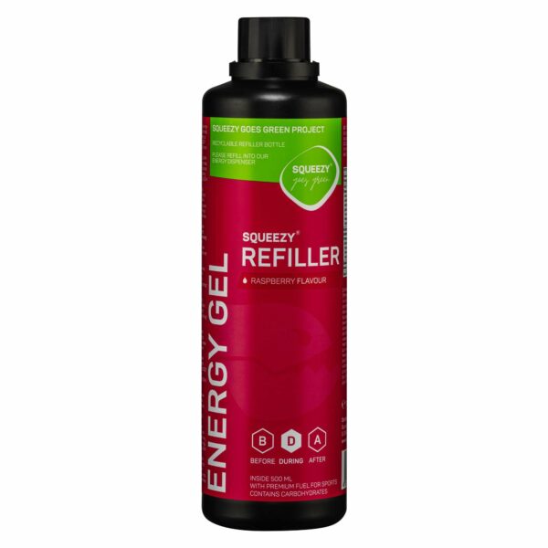 SQUEEZY Energy Gel 500 ml refiller - Bringebær
