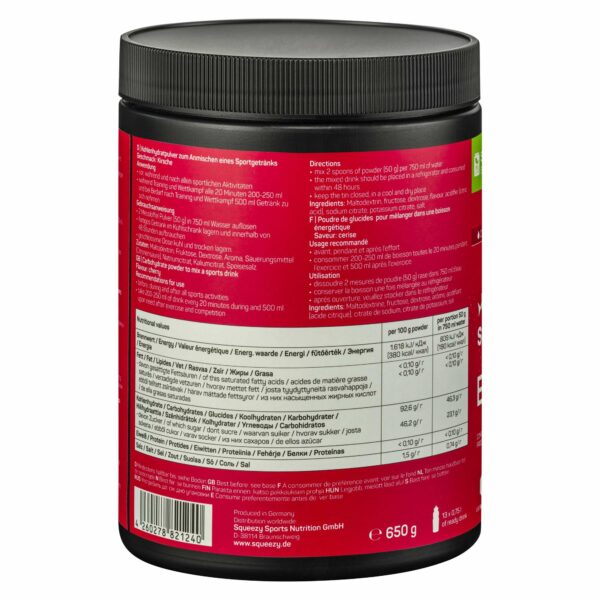 SQUEEZY Sportsdrikk 650 g - Cherry