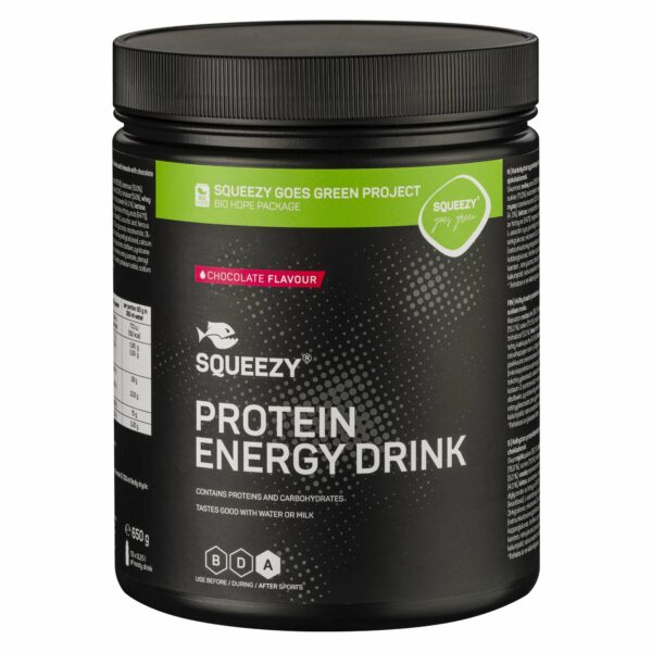 SQUEEZY Protein Energy Drink 650 g - Sjokolade