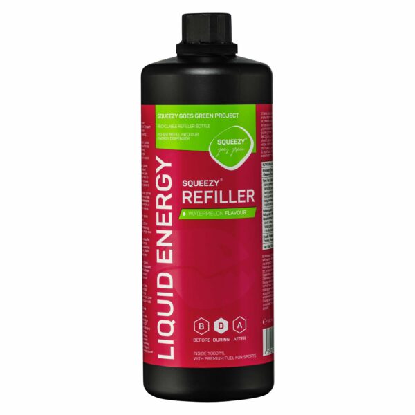 SQUEEZY Liquid Energy Gel Refiller 1000 ml - Vannmelon