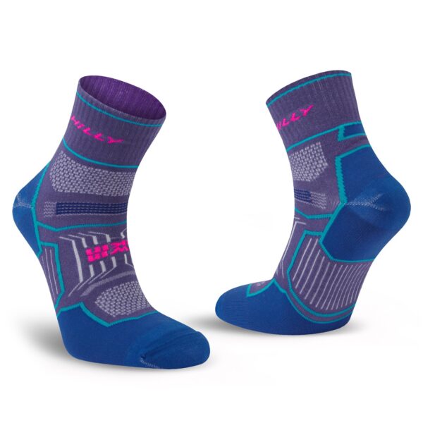 Løpesokker Anti gnagsår - Hilly Twinskin - Grape/Blue