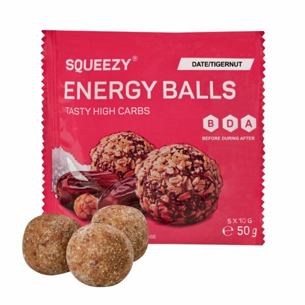 SQUEEZY Energy Balls 5x10 g - Dadler/Tigernøtt